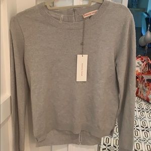 Rebecca Taylor sweater light grey & faint sparkle
